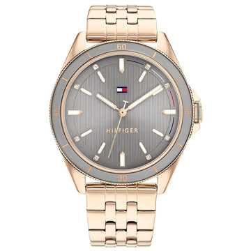 Γυναικείο ρολόι Tommy Hilfiger Ema 1782482 με ροζ χρυσό ατσάλινο μπρασελέ και γκρι καντράν διαμέτρου 38mm.